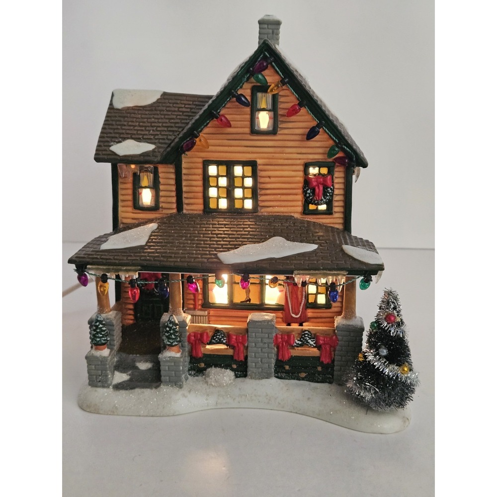 A Christmas Story Ralphie's House Lighted Village Leg Lamp Department 56